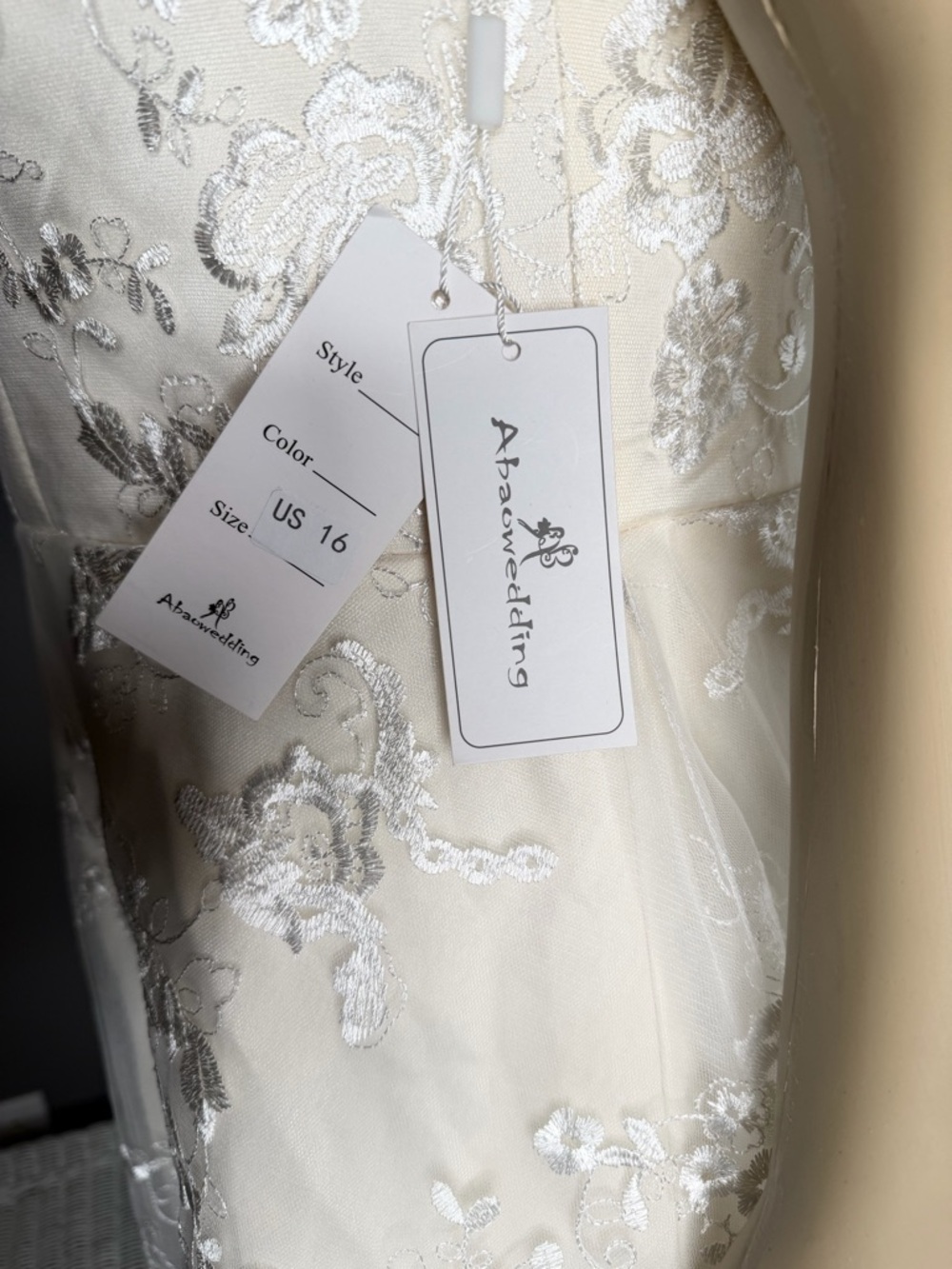 Cap-Sleeve Lace Tea-Length Wedding Dress in Ivory - Picture 7 of 7